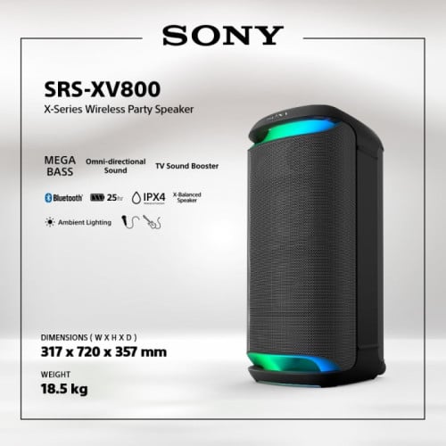 Sony SRS-XV800 Bluetooth Speaker + 1 Year Official Warranty