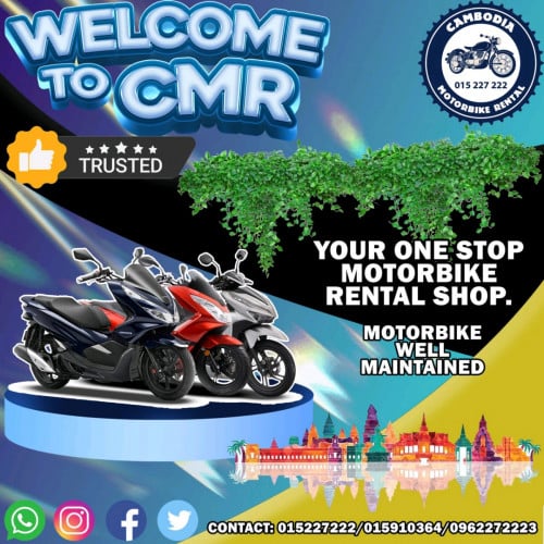 Motorcycle and scooter for monthly rental