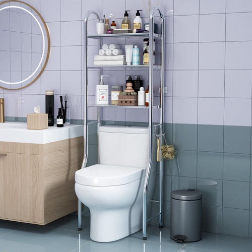 ធ្នើរសាប៊ូលើចានបង្គន់ Shower Storage