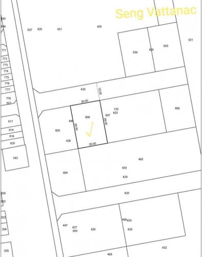 ដីលក់ ផ្លូវ12m សង្កាត់ភ្នំពេញថ្មី ខ័ណ្ឌសែនសុខ ចំងាយ2km ពីផ្សារទំនើប AEON2