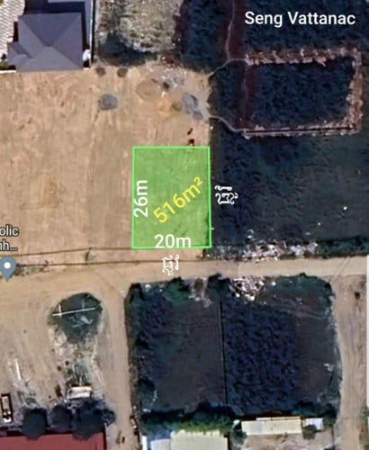 ដីលក់ផ្លូវ(12m) កែង (8m) សង្កាត់ក្រាំងធ្នង់ ខ័ណ្ឌសែនសុខ (ចំងាយ1kmពីផ្សារឈូកមាស)