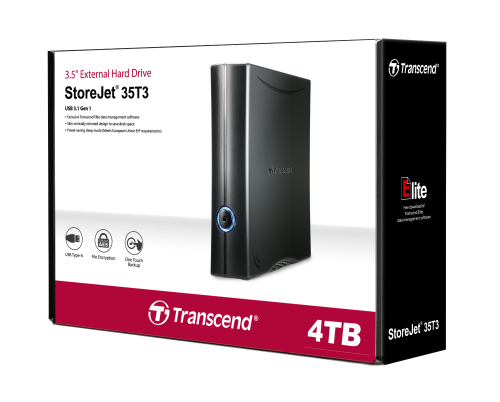 Transcend 4TB Storejet 3.5" 35T3, External Hard Drives TS4TSJ35T3