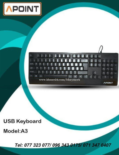 APOINT- USB Keyboard- Model: A3 In stock now