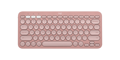 Logitech Pebble Keys 2 K380s Slim, minimalist Bluetooth Keyboard - - Tonal Rose (920-011755)