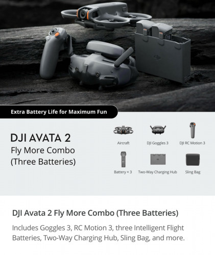 DJI AVATA 2 Pro-View Combo (Three Batteries)