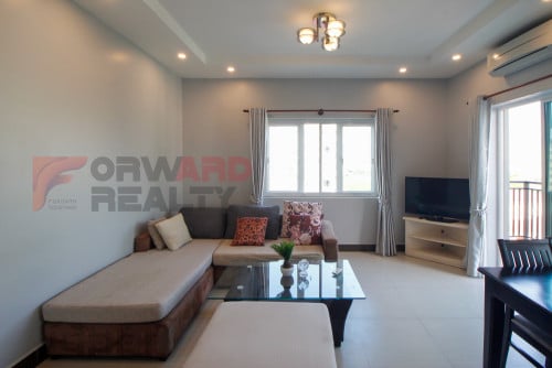 1 Bedroom apartment with gym available for rent in Phsar Doem Thkov Area (Near Russian Market)