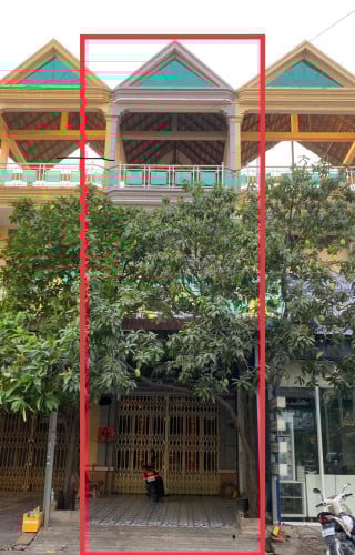 ផ្ទះល្វែងសម្រាប់លក់នៅលើផ្លូវធំងាយស្រួលប្រកបអាជីវកម្ម ខាងមុខផ្ទះមានដើមស្វាយនិង ដើមជម្ពូ