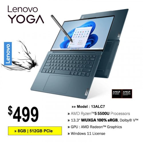 Lenovo Ideapad Yoga 6 | Multi touch + Pen Price : $699 > $499