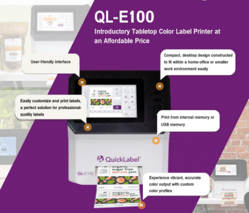 AstroNova QuickLabel QL-E100 Color Label Printer, 1-year Limited Warranty (P/N: 40790100)