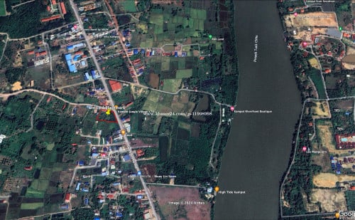 កំពត 2kmពីផ្សារកំពតជាប់ផ្លូវធំ​​ ផ្លូវទឹកឈូ ក្រុងកំពត ខេត្តកំពត KAMPOT LAND MAIN ROAD