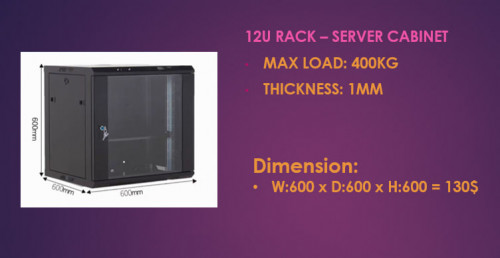 12U Rack – Server cabinet