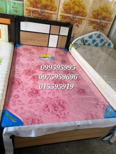 គ្រែក្បាលឈើ +ពូក1 1.2mx2.0m