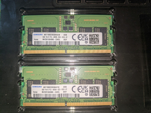 Samsung Ram original ដោះចេញពី Alienware M17 R5 DDR5 soddim 4800mHz 8gb x 2