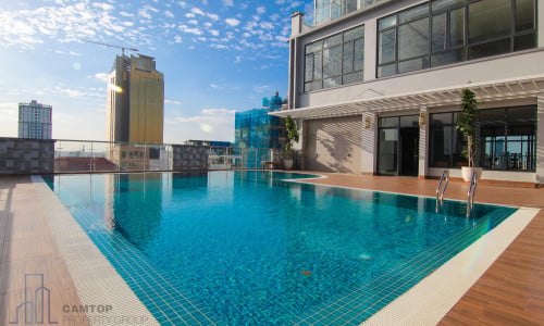 2 Bedroom Modern Apartment For Rent In BKK1 With Pool