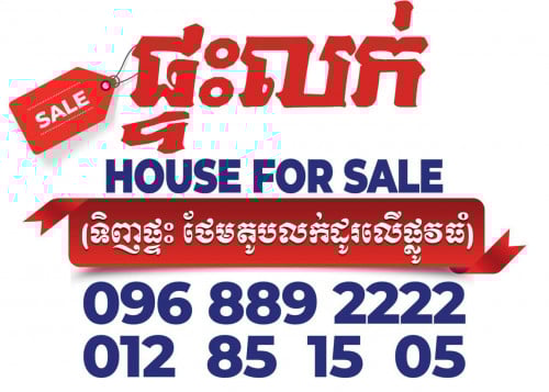 ផ្ទះជាប់ផ្ទះកែង ជិតផ្សារ (ទិញផ្ទះ ថែមតូបលក់ដូរលើផ្លូវធំ)