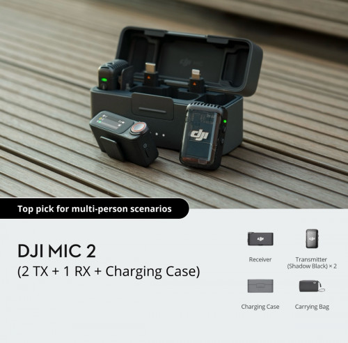 DJI MIC 2 (2 TX + 1 RX + Charging Case)