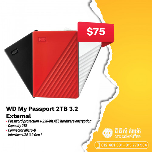 WD My Passport 2TB 3.2 External Price $75.00 in Veal Vong, Cambodia ...