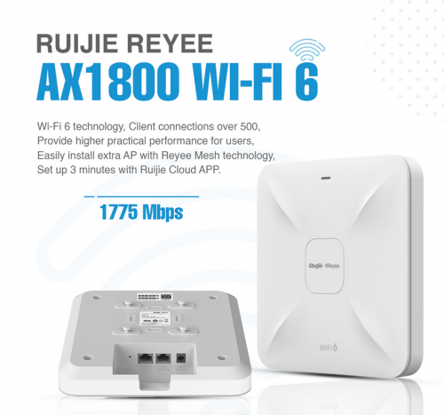 RG-RAP2260(G) $90 Ruijie/Reyee AX1800 Wi-Fi 6 