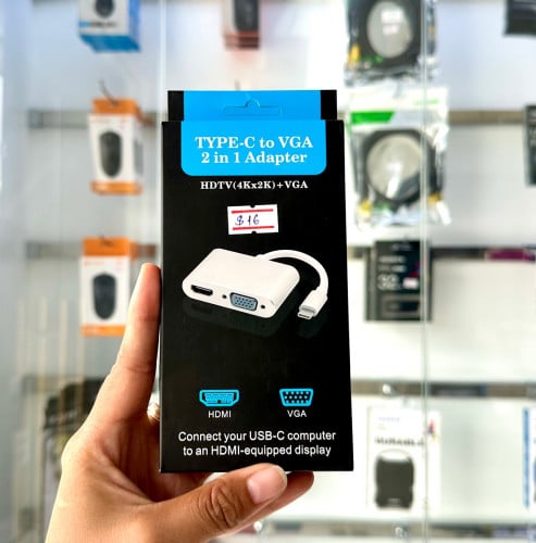 Type-C to VGA and HDMI adapter