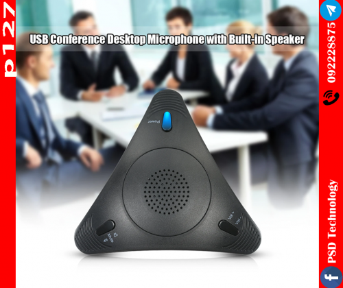 Usb Desktop Conference Microphone Mic Speaker Omnidirectional Condense For Business Meeting