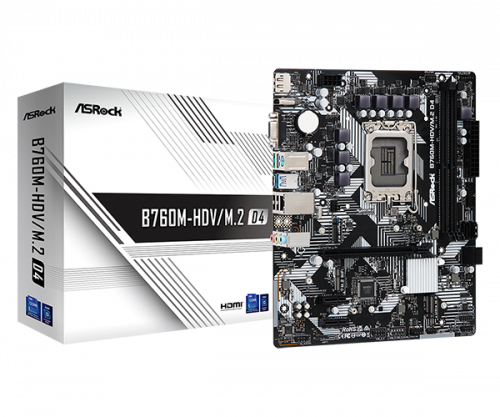 ASRock Board Intel 14th 13th 12th B760M-HDV/M.2 D4