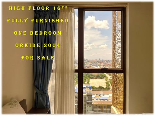 #SC011 High Floor! City View! Fully Furnished Condo One Bedroom High Floor at Orkide St.2004 4SALE
