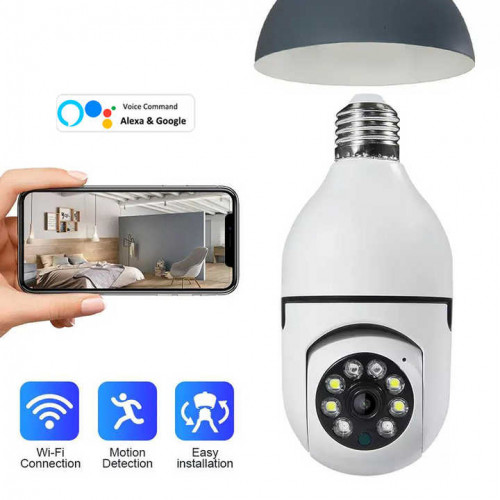 Wifi Camera wireless Full HD Lamp socket Night Vision Home Security 360° Motion detect Bulb A432