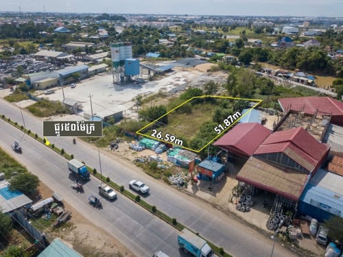 📣ដីសម្រាប់លក់ ទីតាំង​នៅលើផ្លូវធំ50m