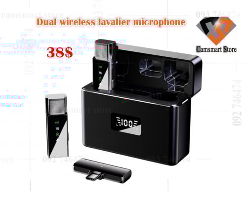 Dual wireless lavalier microphone 2.4G radio noise reduction mobile phone lavalier live