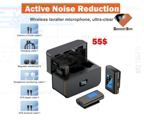 Wireless Microphone Portable Lavalier Microphone With Charging Case