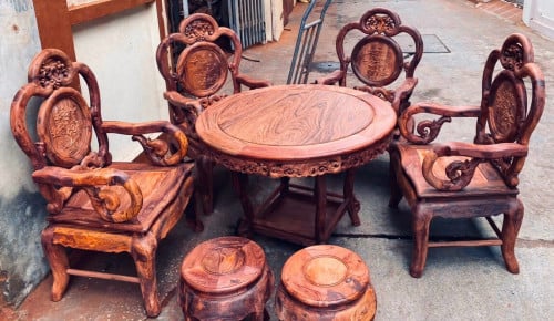 តុទឹកតែ ឈើទន្លាប់ ឈើនាងនួន និងឈើគ្រញូង សាច់ស្អាតធម្មជាតិ.Tea Table Natural Wood