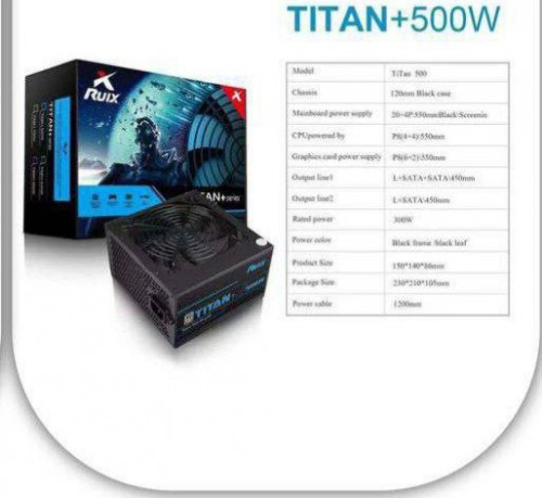 Power Supply RUIX TITAN 500W to 850W New in box 100%