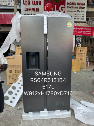 SAMSUNG RS64R5131B4( ទូរទឹកកក២មានផលិតទឹកកក /Auto ice maker refrigerator 2 doors)