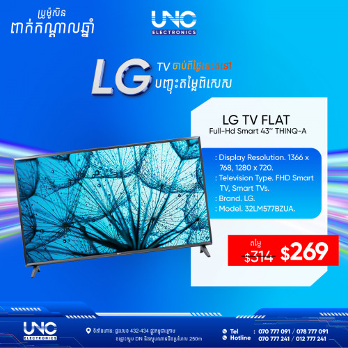 LG TV Flat Full HD 43'' Thinq-A 