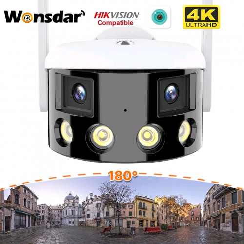 4k Wifi Camera Outdoor 8mp HD 180°