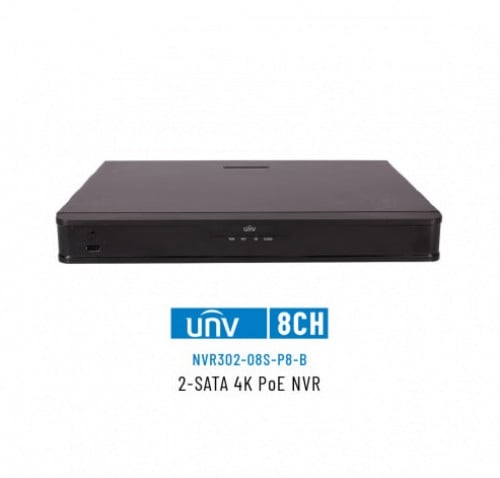 NVR UNV NVR302-08S-P8-B 