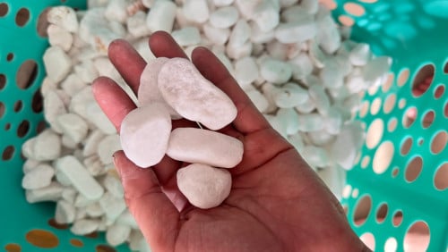 ថ្ម​ ស​ លំអរទូរត្រី​ 1kg=0.5$