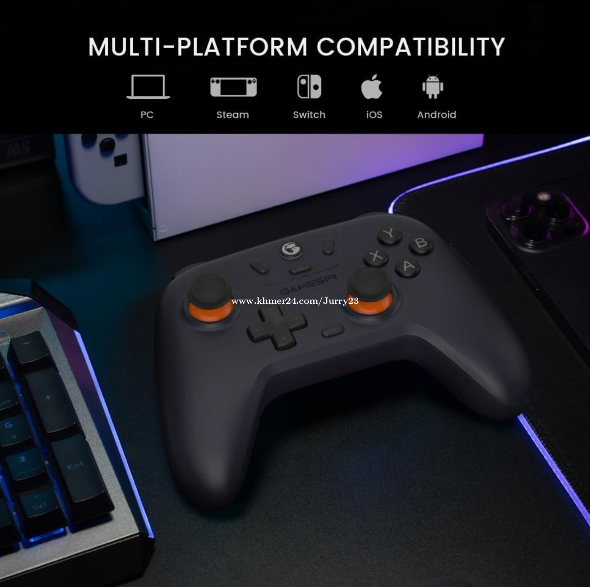 thumbnail interactive-video image 1 of GameSir Nova Lite Wireless Controller - Hall Effect Joysticks, 2.4G & Bluetooth For PC, Switch, Mobile & Steam Deck 1 of 11