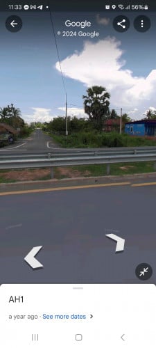 ដីជាប់ផ្លូវជាតិលេខ5កែងជាប់ផ្លូវលំក្រាលគ្រោស បង្កាន់ដៃប្លង់រឹងកាត់ប្លង់ហើយ148ម៉ែត្រការ៉េ