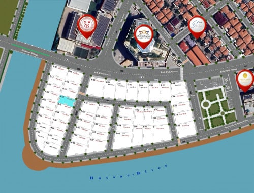 ដីលក់នៅកោះពេជ្រ ( project two river residence)