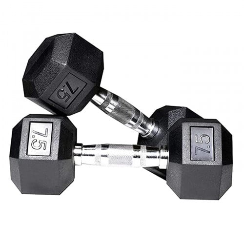 Coated Hexa Dumbbell Single for Men 7.5kg/1Pair