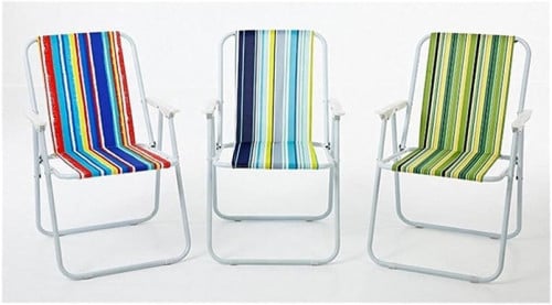 Spring Folding Chairs Beach Picnic 50x48x74cm