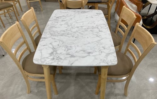 Beautiful Dinning set most sell now Wood marble 75*120cm