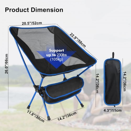 Outdoor Chairs with Carry Bag for Camping-135kg