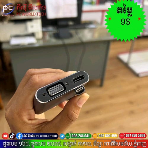 Type C to Hub HDMI VGAUSB 4K support
