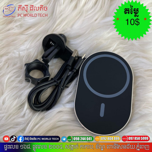 Wireless car Charger ๐๐ป Mangnetic 15 W ๐๐ป price : 10$
