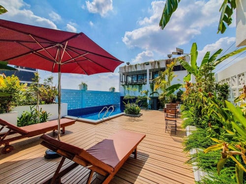 BKK area | Service apartment 2 bedrooms for rent at BKK3 area