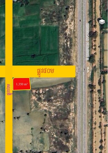 ដីកែងលក់ ចុះ៦០ម ពីផ្លូវក្រវ៉ាតក្រុងទី៣