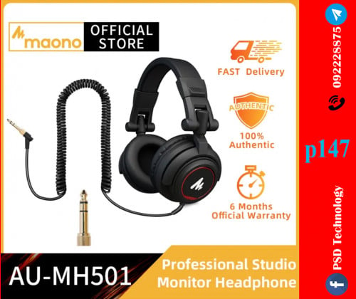 local delivery Professional Studio Monitor Headphones Over Ear with 50mm Driver MAONO AU-MH501 