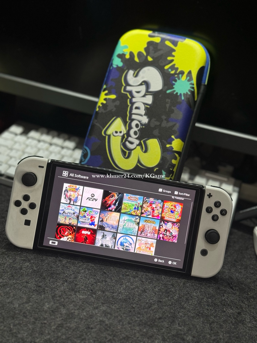 Switch OLED Jailbreak 256GB Price 185.00 in Veal Sbov, Cambodia 1K